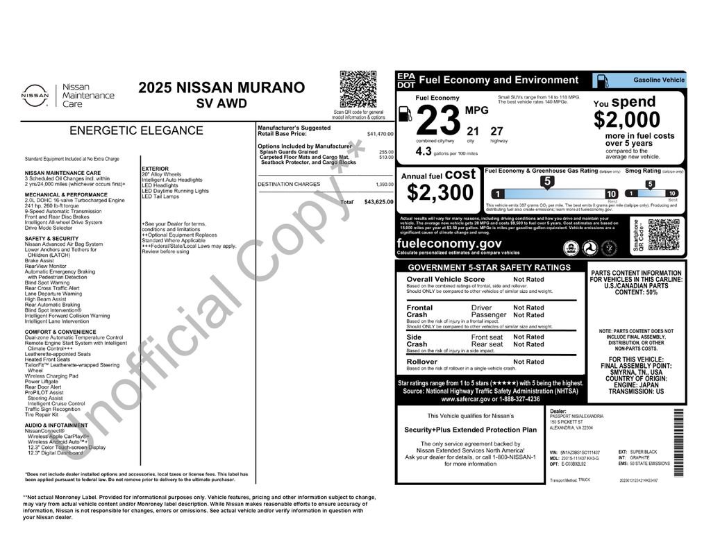 Used 2025 Nissan Murano SV image 2