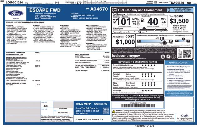 New 2026 Ford Escape SE w/ PHEV Premium Package FWD image 4