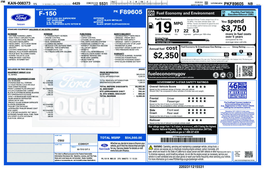 Used 2023 Ford F150 XL w/ STX Appearance Package AWD/4WD image 5