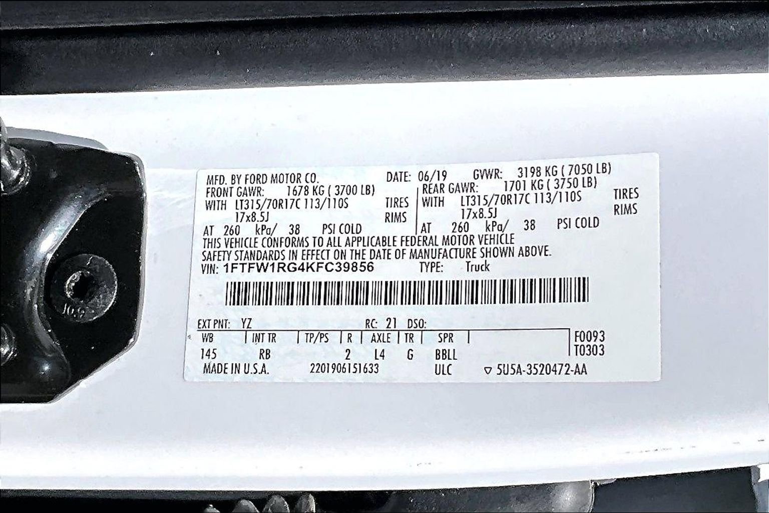 Used 2019 Ford F150 Raptor w/ Equipment Group 801A Mid AWD/4WD image 20