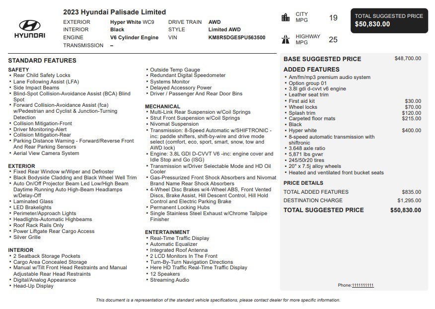 Used 2023 Hyundai Palisade Limited image 36