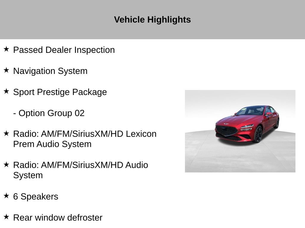 Used 2023 Genesis G70 2.0T w/ Sport Prestige Package AWD/4WD image 18