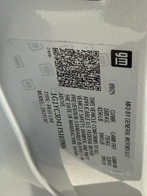 New 2026 Chevrolet Corvette Stingray Premium Conv w/ Z51 Performance Package RWD image 37