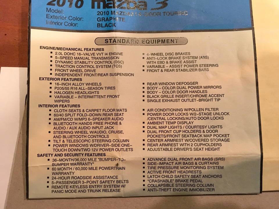 Used 2010 MAZDA MAZDA3 i Touring image 17