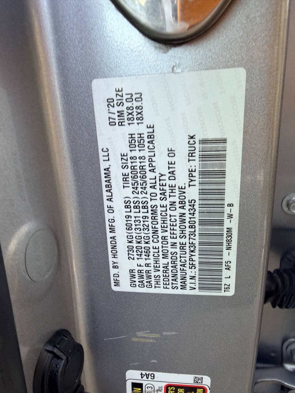 Used 2020 Honda Ridgeline RTL-E image 10