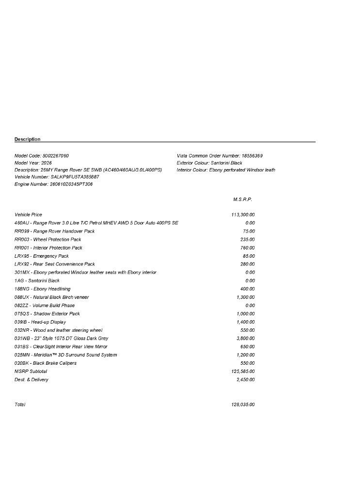 New 2026 Land Rover Range Rover SE AWD/4WD image 3