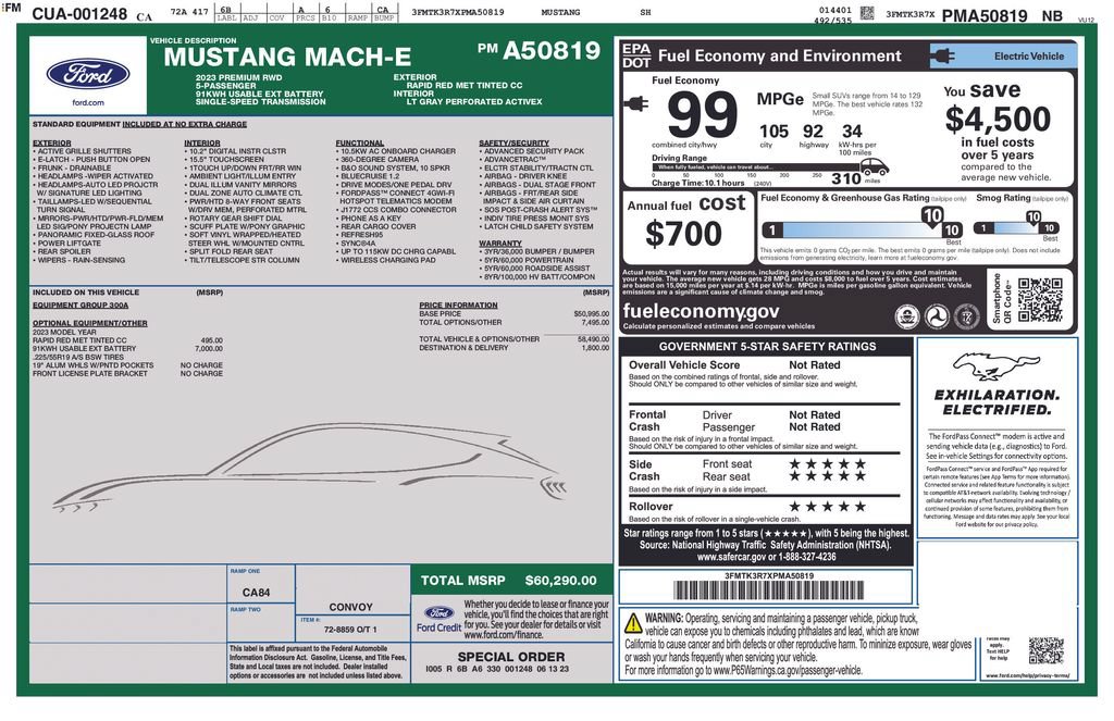 Certified 2023 Ford Mustang Mach-E Premium RWD image 2