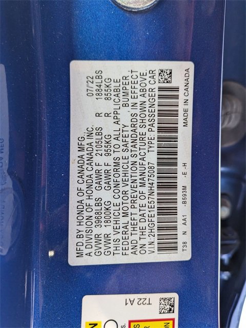 Used 2022 Honda Civic Si image 10