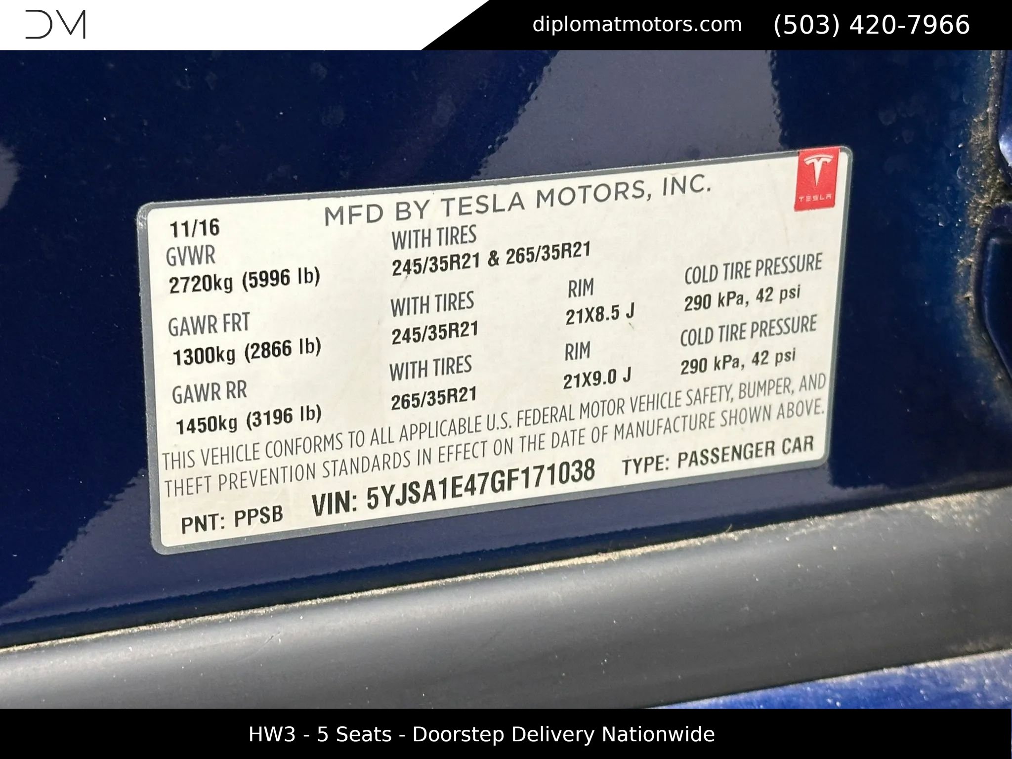 Used 2016 Tesla Model S P100D AWD/4WD image 47