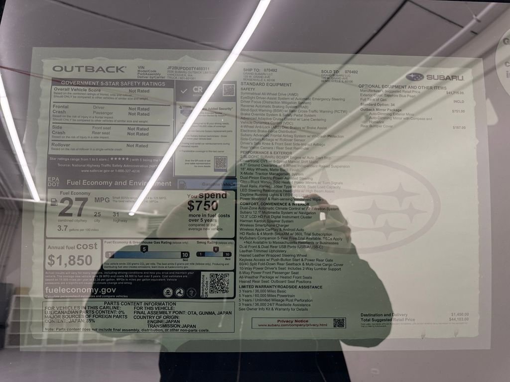 New 2026 Subaru Outback Limited image 29