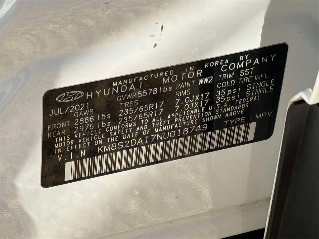 Used 2022 Hyundai Santa Fe Blue w/ Cargo Package image 33