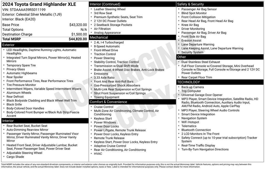 Used 2024 Toyota Grand Highlander FWD image 7