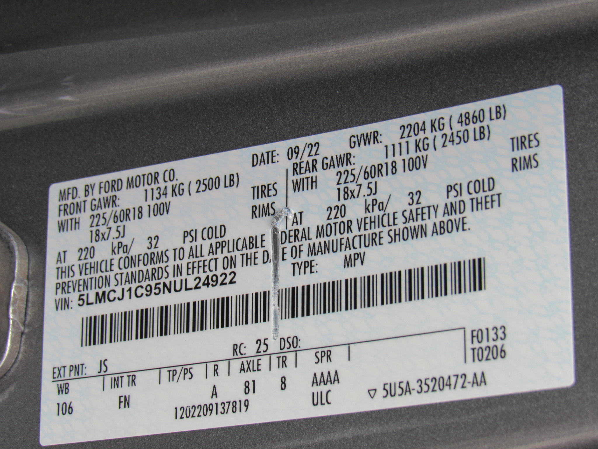 Certified 2022 Lincoln Corsair FWD image 14