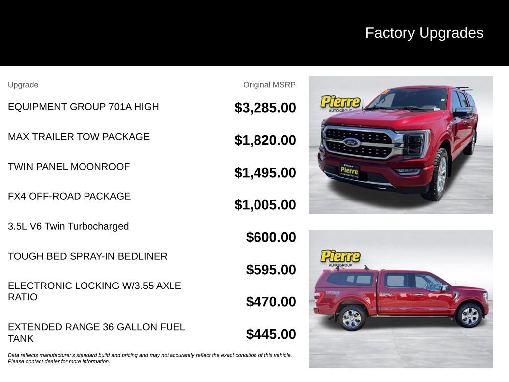 Used 2021 Ford F150 Platinum w/ Equipment Group 701A High AWD/4WD image 13