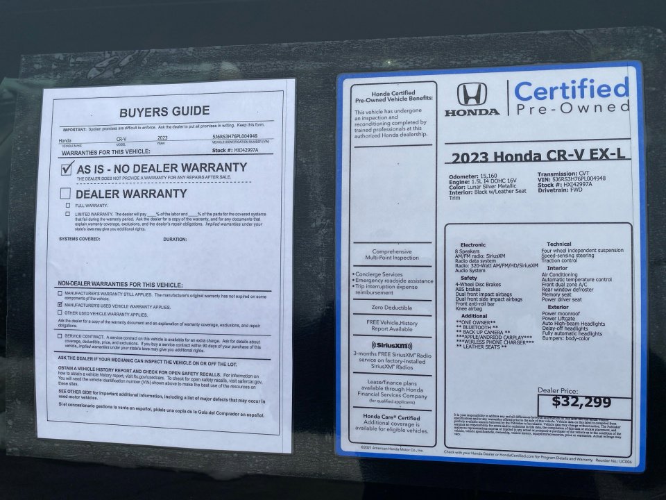 Certified 2023 Honda CR-V EX-L image 37
