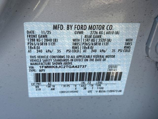 New 2026 Ford Explorer Tremor w/ Tremor Ultimate Package AWD/4WD image 60