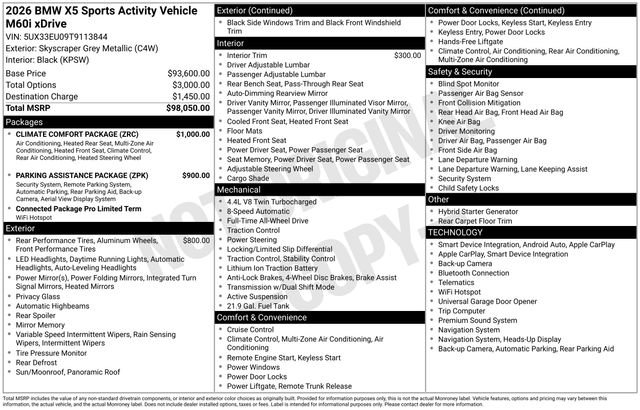 Used 2026 BMW X5 M60i w/ Climate Comfort Package AWD/4WD image 40