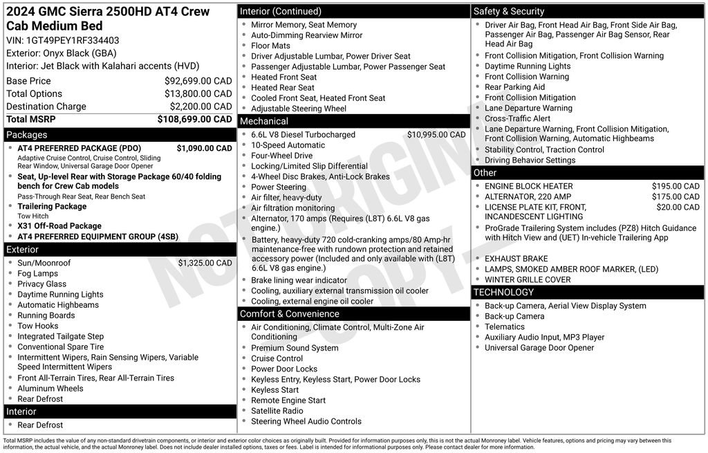 Used 2024 GMC Sierra 2500 AT4 w/ AT4 Preferred Package AWD/4WD image 6