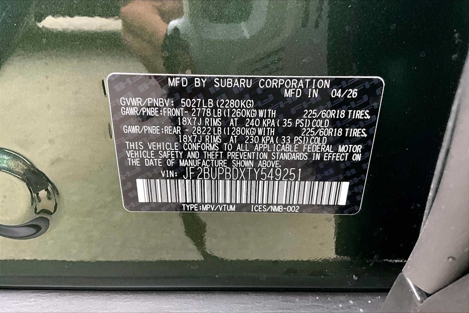 New 2026 Subaru Outback Premium AWD/4WD image 18