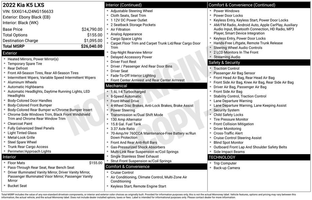Used 2022 Kia K5 LXS image 35