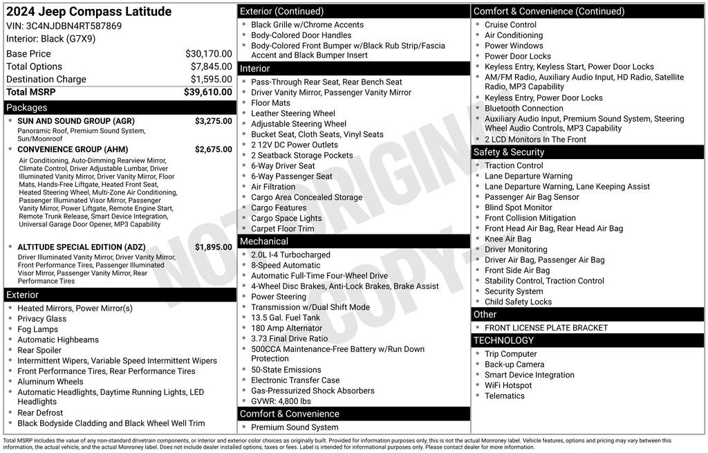 Used 2024 Jeep Compass Latitude w/ Sun and Sound Group image 28