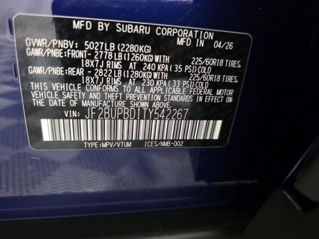 New 2026 Subaru Outback Premium AWD/4WD image 39