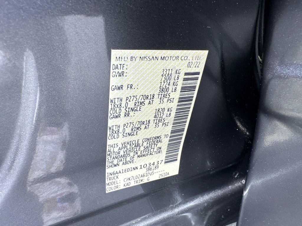 Used 2022 Nissan Titan PRO-4X w/ Off Road Protection Package image 33