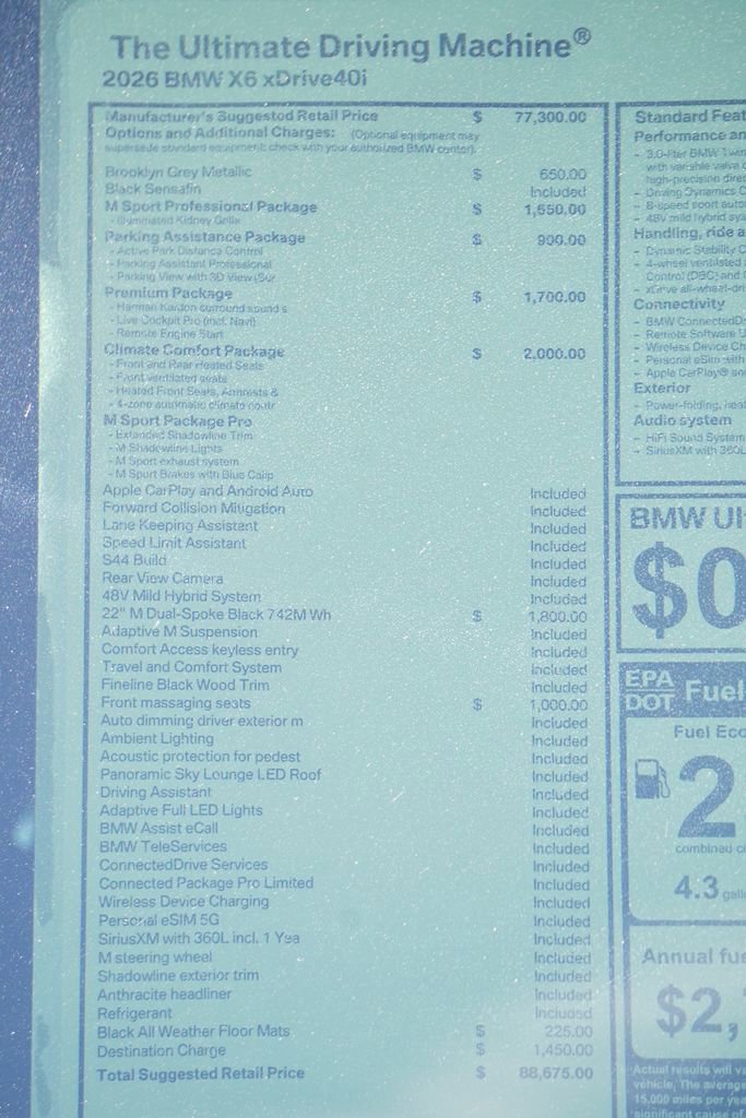 New 2026 BMW X6 xDrive40i w/ Climate Comfort Package image 8