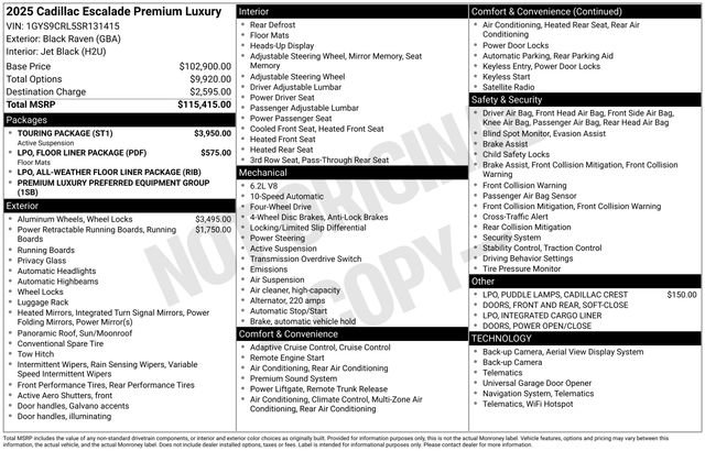 New 2025 Cadillac Escalade Premium Luxury w/ Touring Package image 4