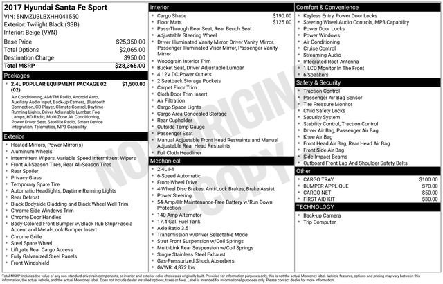 Used 2017 Hyundai Santa Fe Sport FWD image 17