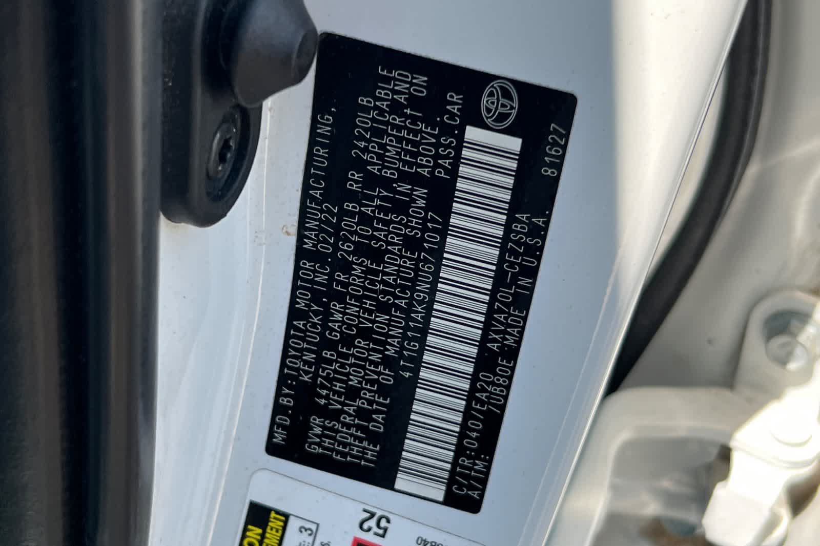 Used 2022 Toyota Camry SE FWD image 30