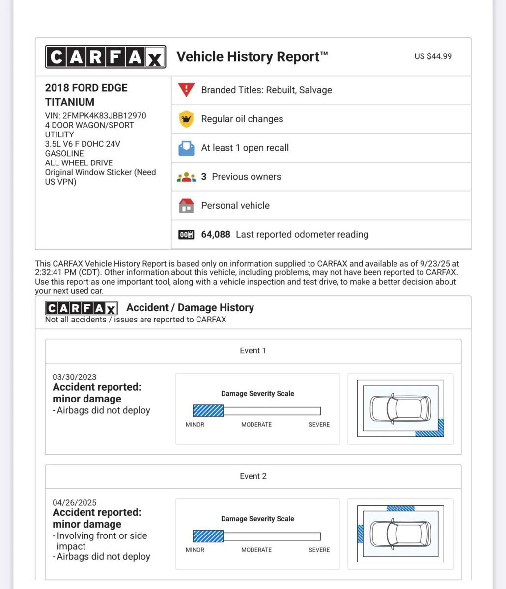 Used 2018 Ford Edge Titanium w/ Ford Safe & Smart Package image 54