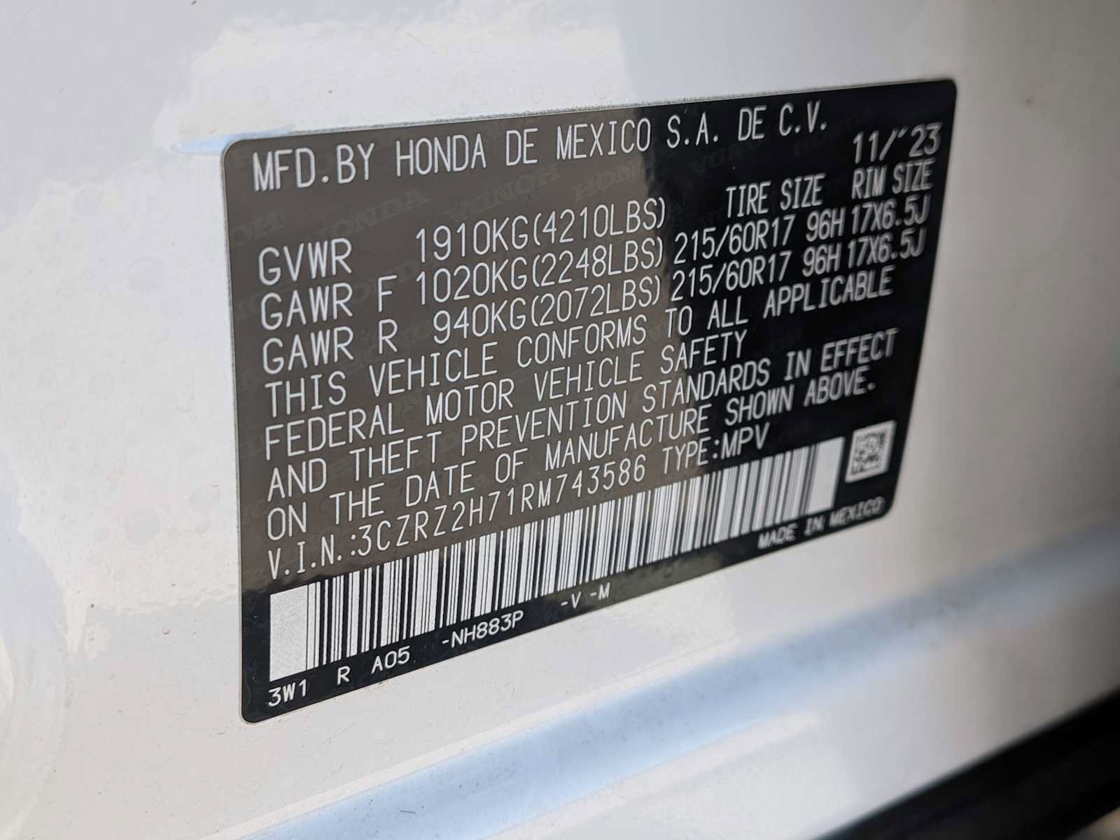 Certified 2024 Honda HR-V EX-L image 32