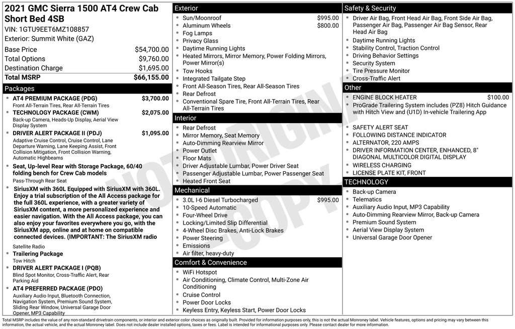 Used 2021 GMC Sierra 1500 AT4 w/ AT4 Premium Package AWD/4WD image 3