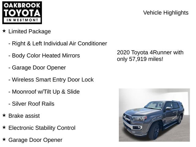 Certified 2020 Toyota 4Runner Limited AWD/4WD image 8