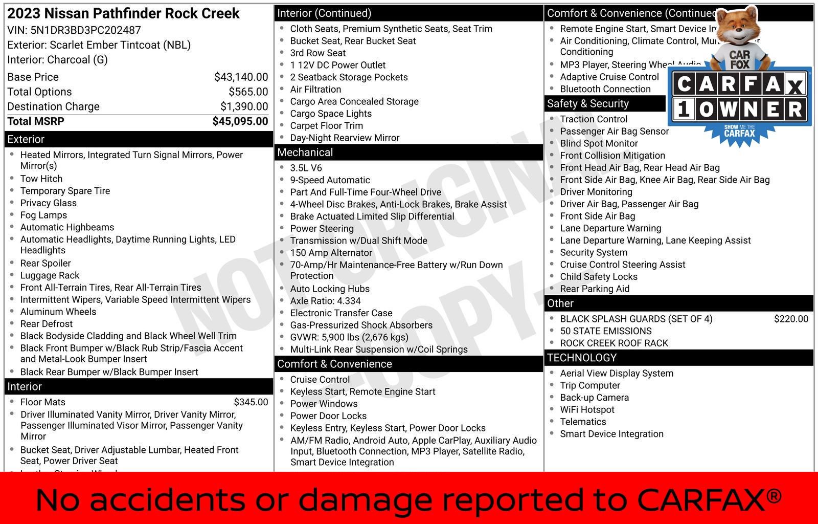 Certified 2023 Nissan Pathfinder Rock Creek image 3
