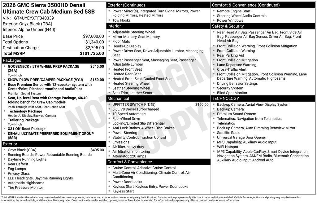 New 2026 GMC Sierra 3500 Denali Ultimate AWD/4WD image 11