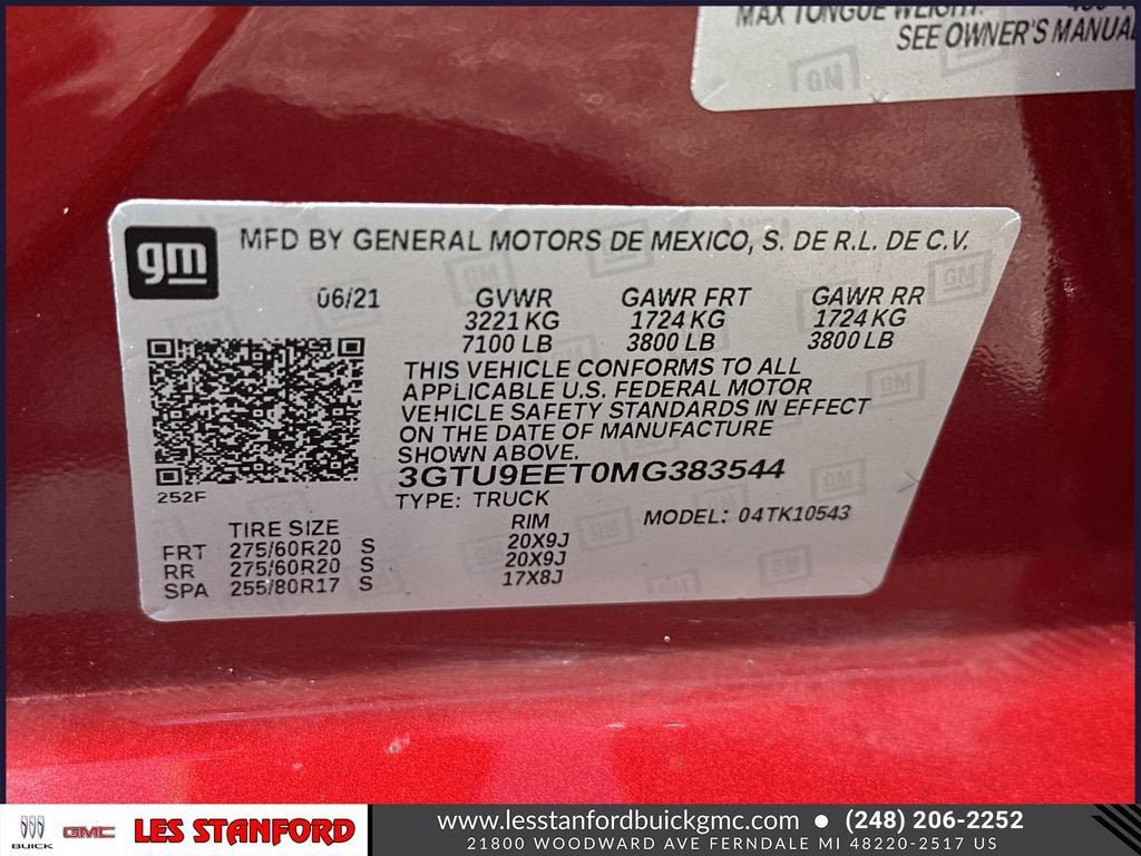 Certified 2021 GMC Sierra 1500 AT4 AWD/4WD image 19