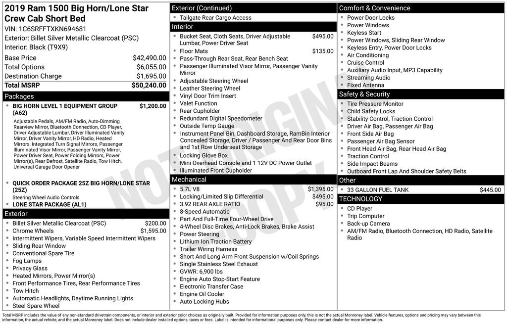 Used 2019 RAM 1500 Big Horn image 7