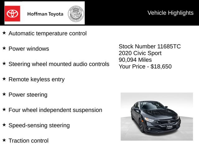 Used 2020 Honda Civic Sport image 10