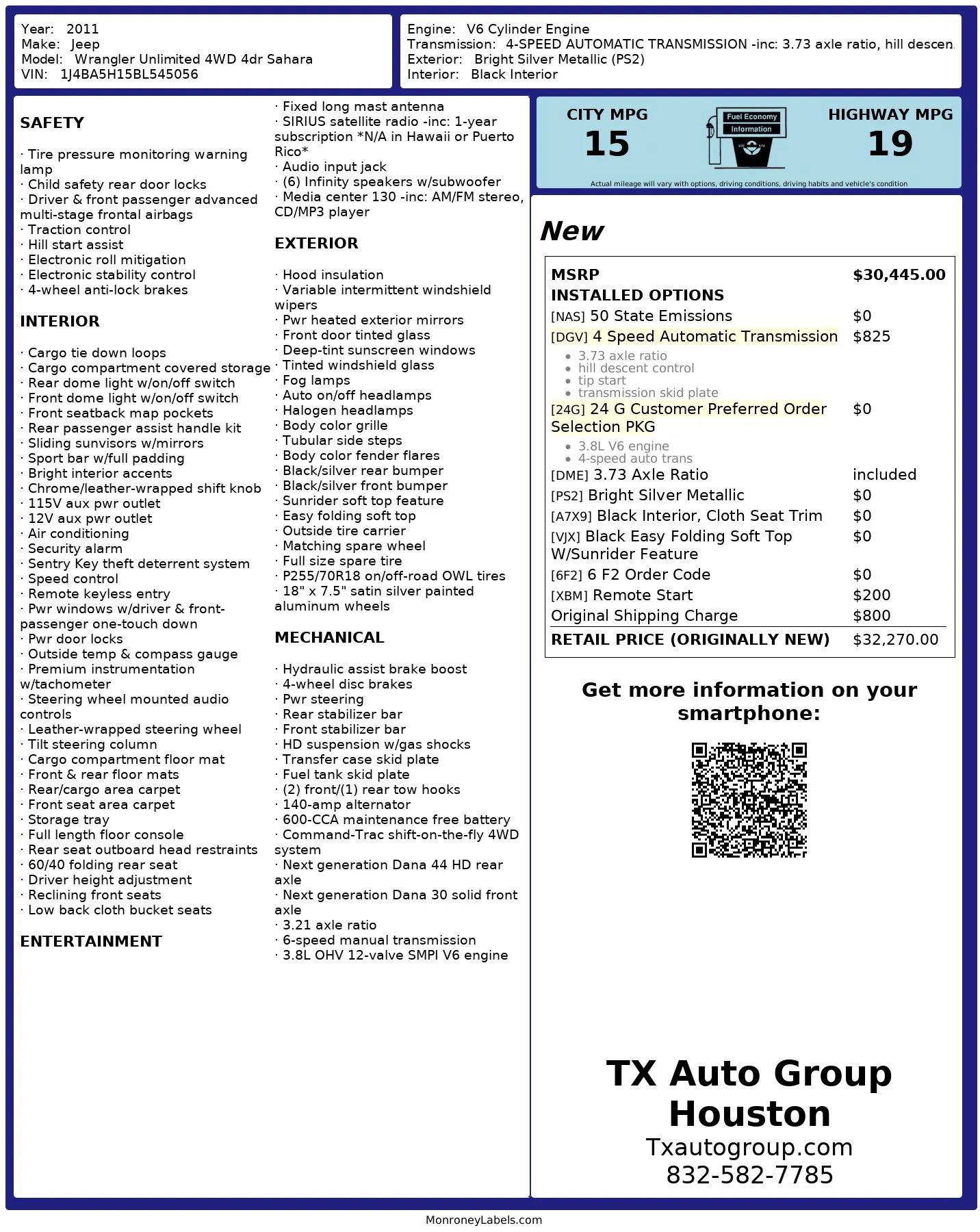 Used 2011 Jeep Wrangler Unlimited Sahara image 3