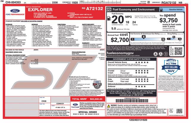 Used 2024 Ford Explorer ST AWD/4WD image 5