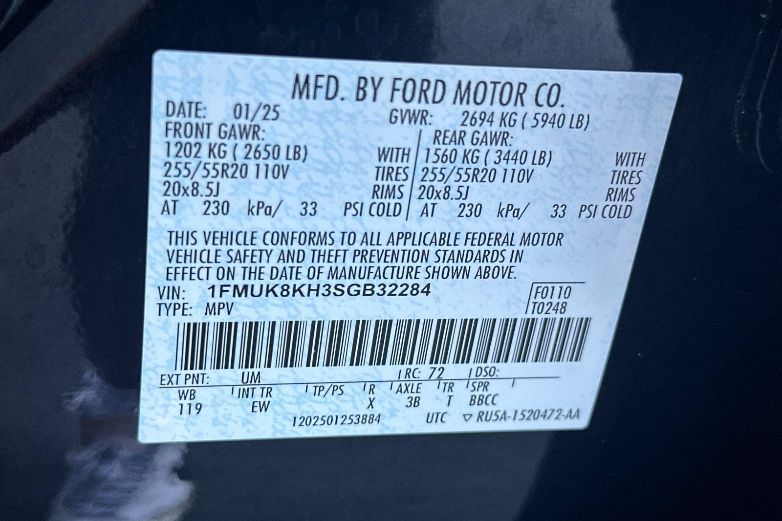 Certified 2025 Ford Explorer ST-Line AWD/4WD image 29