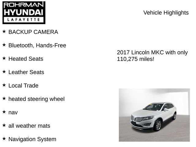 Used 2017 Lincoln MKC Select w/ Select Plus Package image 7