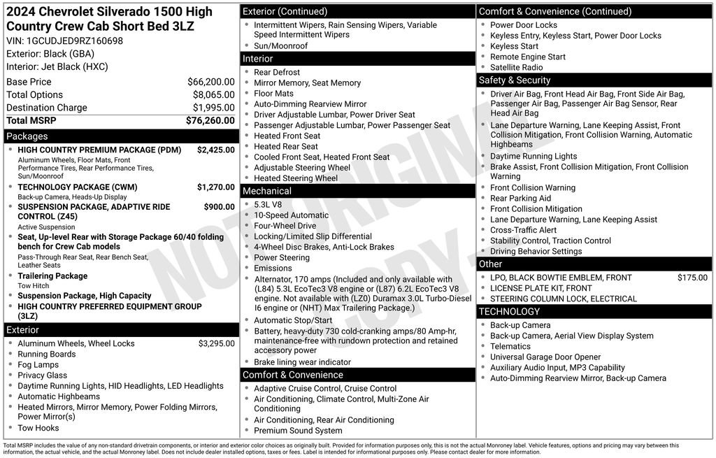 Certified 2024 Chevrolet Silverado 1500 High Country w/ High Country Premium Package AWD/4WD image 2