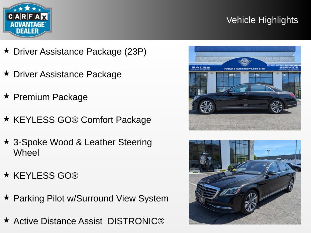 Used 2019 Mercedes-Benz S 450 4MATIC Sedan image 4