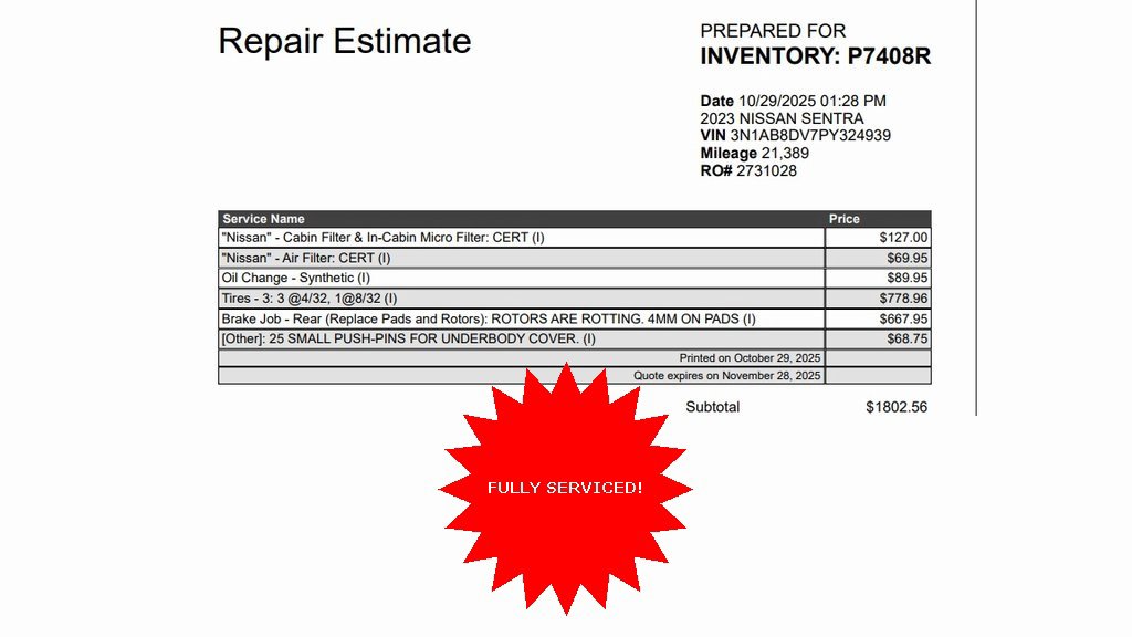 Certified 2023 Nissan Sentra SR w/ Electronics Package image 3