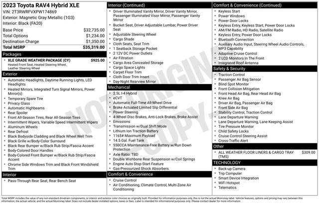 Used 2023 Toyota RAV4 XLE w/ XLE Grade Weather Package AWD/4WD image 38
