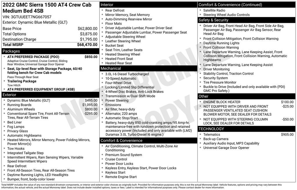 Used 2022 GMC Sierra 1500 AT4 w/ AT4 Preferred Package image 8