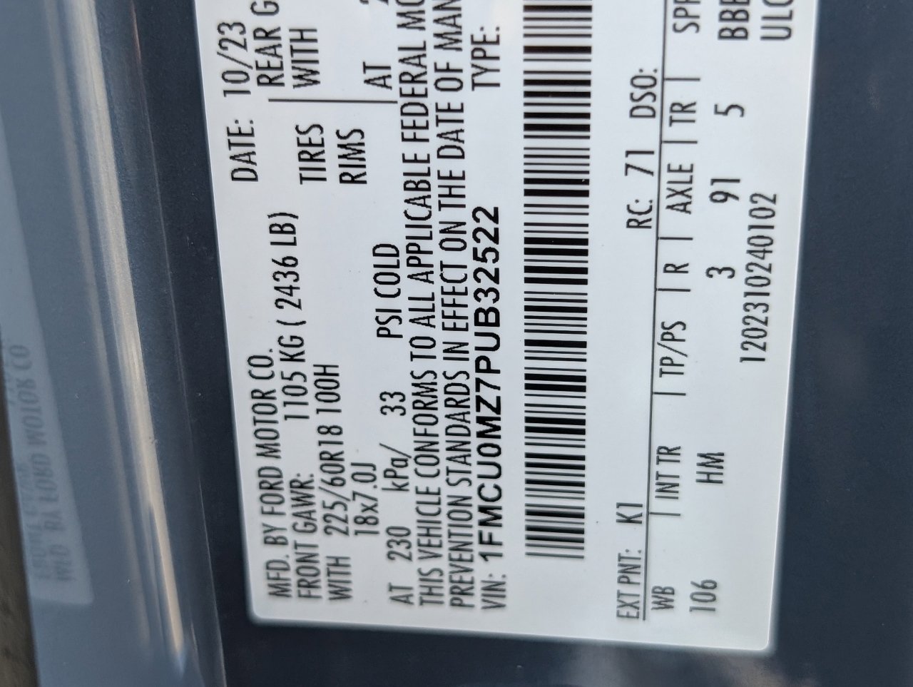 Used 2023 Ford Escape ST-Line w/ Equipment Group 301A FWD image 22